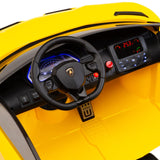 Lamborghini Aventador SVJ Drift Edition 24V carro infantil com controle remoto dos pais R/C | Amarelo
