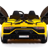Lamborghini Aventador SVJ Drift Edition 24V carro infantil com controle remoto dos pais R/C | Amarelo