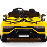 Lamborghini Aventador SVJ Drift Edition 24V carro infantil com controle remoto dos pais R/C | Amarelo
