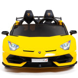 Lamborghini Aventador SVJ Drift Edition 24V carro infantil com controle remoto dos pais R/C | Amarelo