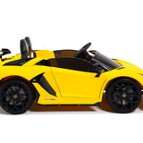 Lamborghini Aventador SVJ Drift Edition 24V carro infantil com controle remoto dos pais R/C | Amarelo