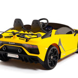 Lamborghini Aventador SVJ Drift Edition 24V carro infantil com controle remoto dos pais R/C | Amarelo