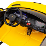 Lamborghini Aventador SVJ Drift Edition 24V carro infantil com controle remoto dos pais R/C | Amarelo