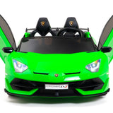 Lamborghini Aventador SVJ Drift Edition 24V carro infantil com controle remoto dos pais R/C | Verde