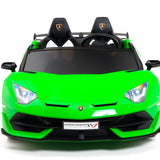 Lamborghini Aventador SVJ Drift Edition 24V carro infantil com controle remoto dos pais R/C | Verde
