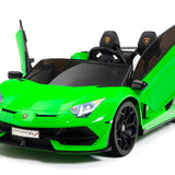 Lamborghini Aventador SVJ Drift Edition 24V carro infantil com controle remoto dos pais R/C | Verde
