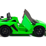 Lamborghini Aventador SVJ Drift Edition 24V carro infantil com controle remoto dos pais R/C | Verde