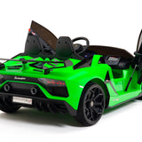 Lamborghini Aventador SVJ Drift Edition 24V carro infantil com controle remoto dos pais R/C | Verde
