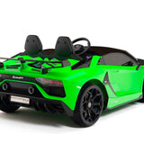 Lamborghini Aventador SVJ Drift Edition 24V carro infantil com controle remoto dos pais R/C | Verde