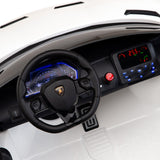 Lamborghini Aventador SVJ Drift Edition 24V carro infantil com controle remoto dos pais R/C | Branco