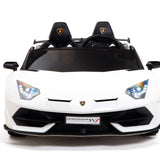 Lamborghini Aventador SVJ Drift Edition 24V carro infantil com controle remoto dos pais R/C | Branco
