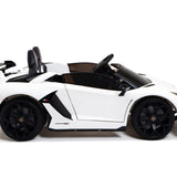 Lamborghini Aventador SVJ Drift Edition 24V carro infantil com controle remoto dos pais R/C | Branco
