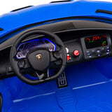 Lamborghini Aventador SVJ Drift Edition 24V carro infantil com controle remoto dos pais R/C | Azul