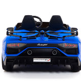 Lamborghini Aventador SVJ Drift Edition 24V carro infantil com controle remoto dos pais R/C | Azul