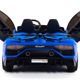 Lamborghini Aventador SVJ Drift Edition 24V carro infantil com controle remoto dos pais R/C | Azul
