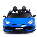 Lamborghini Aventador SVJ Drift Edition 24V carro infantil com controle remoto dos pais R/C | Azul