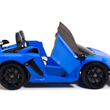 Lamborghini Aventador SVJ Drift Edition 24V carro infantil com controle remoto dos pais R/C | Azul