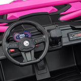 Ridington MAX-R 24V Kids Ride-On UTV Buggy com controle remoto dos pais R/C | Rosa