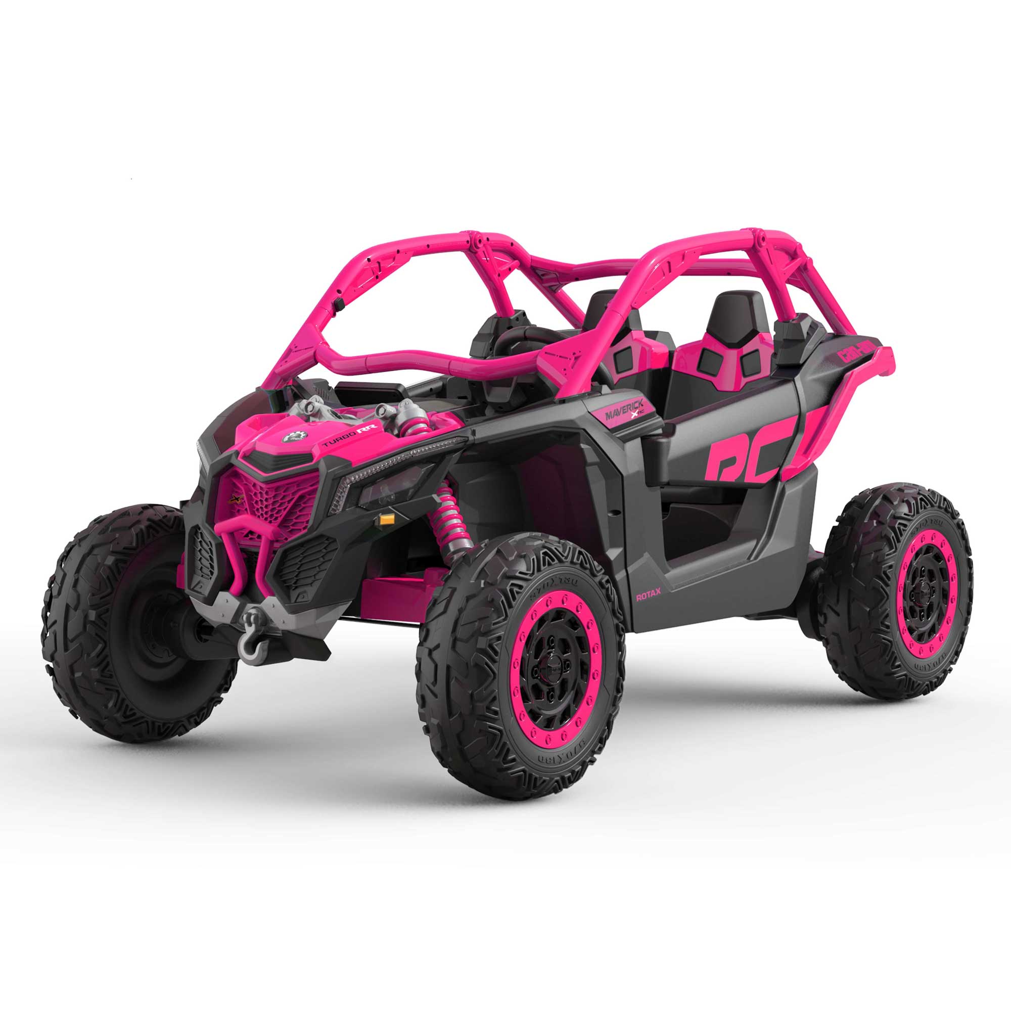 Can-Am Maverick Custom Edition 24V Kids Ride-On UTV Buggy Car | Rosa Profundo