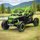 Can-Am Maverick Custom Edition 24V Kids Ride-On UTV Buggy Car | Verde