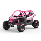 Can-Am Maverick Custom Edition 24V Kids Ride-On UTV Buggy Car | Rosa