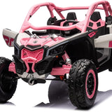 Can-Am Maverick Custom Edition 24V Kids Ride-On UTV Buggy Car | Rosa