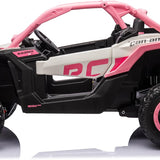 Can-Am Maverick Custom Edition 24V Kids Ride-On UTV Buggy Car | Rosa