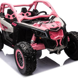 Can-Am Maverick Custom Edition 24V Kids Ride-On UTV Buggy Car | Rosa