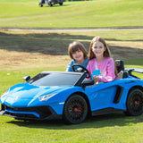 Lamborghini Aventador XXL 24V carro grande para crianças | Azul