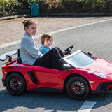 Lamborghini Aventador XXL 24V carro grande para crianças | Vermelho