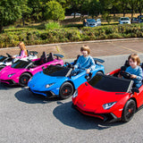 Lamborghini Aventador XXL 24V carro grande para crianças | Rosa