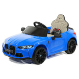 Carro infantil BMW M4 12V com controle remoto dos pais R/C | Azul