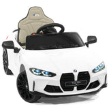 Carro infantil BMW M4 12V com controle remoto dos pais R/C | Branco
