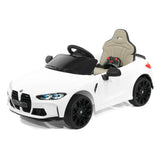 Carro infantil BMW M4 12V com controle remoto dos pais R/C | Branco