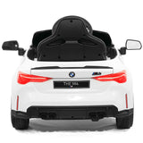 Carro infantil BMW M4 12V com controle remoto dos pais R/C | Branco