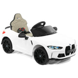 Carro infantil BMW M4 12V com controle remoto dos pais R/C | Branco