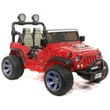Trail Explorer 24V Kids Ride-On Car Truck com controle remoto dos pais R/C | Aranha Vermelha