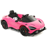 Carro infantil McLaren 765LT 12V com controle remoto dos pais R/C | Rosa