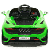 Carro infantil McLaren 765LT 12V com controle remoto dos pais R/C | Verde