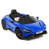 Carro infantil McLaren 765LT 12V com controle remoto dos pais R/C | Azul