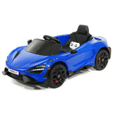 Carro infantil McLaren 765LT 12V com controle remoto dos pais R/C | Azul