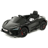Carro infantil McLaren 765LT 12V com controle remoto dos pais R/C | Preto