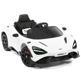 Carro infantil McLaren 765LT 12V com controle remoto dos pais R/C | Branco