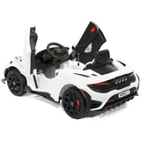 Carro infantil McLaren 765LT 12V com controle remoto dos pais R/C | Branco