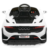 Carro infantil McLaren 765LT 12V com controle remoto dos pais R/C | Branco
