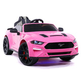 Ford Mustang GT Custom Edition 24V carro infantil com controle remoto dos pais R/C | Rosa