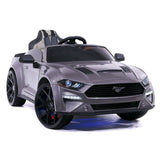 Ford Mustang GT Custom Edition 24V carro infantil com controle remoto dos pais R/C | Cinza