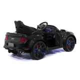 Ford Mustang GT Custom Edition 24V carro infantil com controle remoto dos pais R/C | Preto