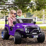Trail Explorer 24V Kids Ride-On Car Truck com controle remoto dos pais R/C | Roxo