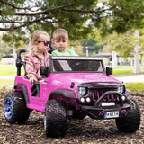 Trail Explorer 24V Kids Ride-On Car Truck com controle remoto dos pais R/C | Rosa